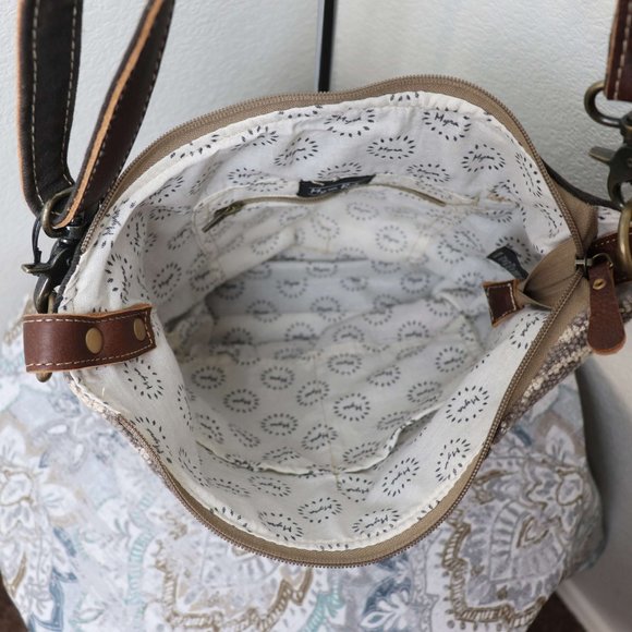 🆕Myra Bag KOFFEE Shoulder Bag Purse Upcylced Bag - Picture 7 of 8